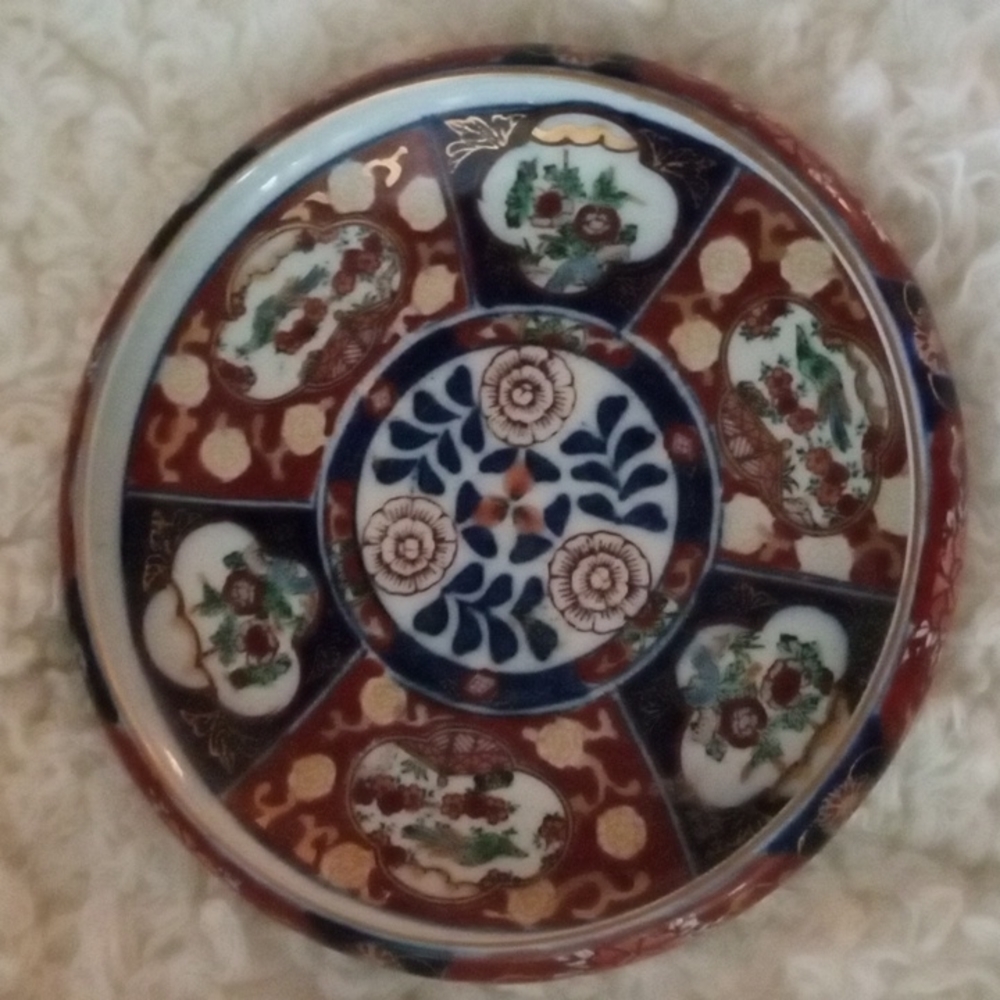 Gold amari Japanese candy dish